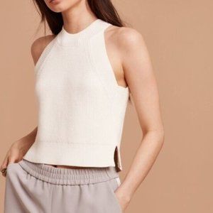 Aritzia Wilfred - Crevier Knit Top White XS